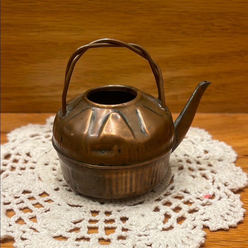 Miniature copper tea kettle